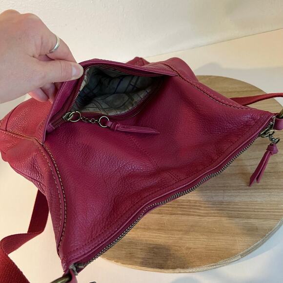 The Sak Lucia Pink Genuine Leather Medium Crossbody Bag - Picture 7 of 13